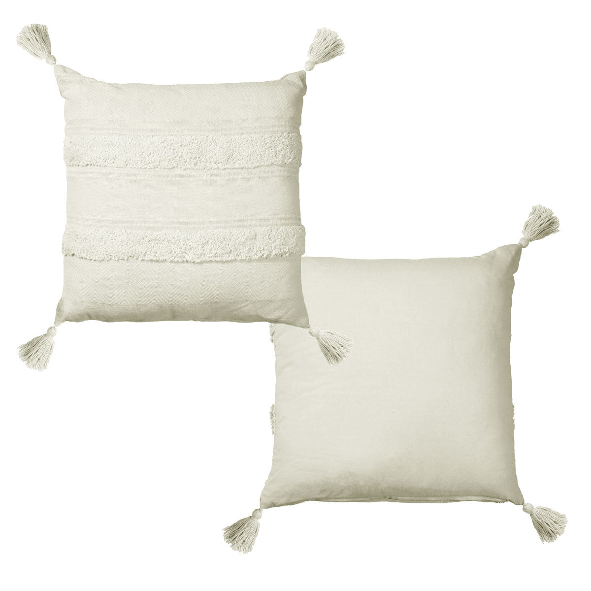 Accessorize Indra Cotton Cushion Cover - Off White